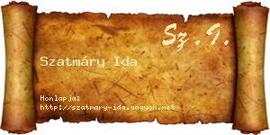 Szatmáry Ida névjegykártya